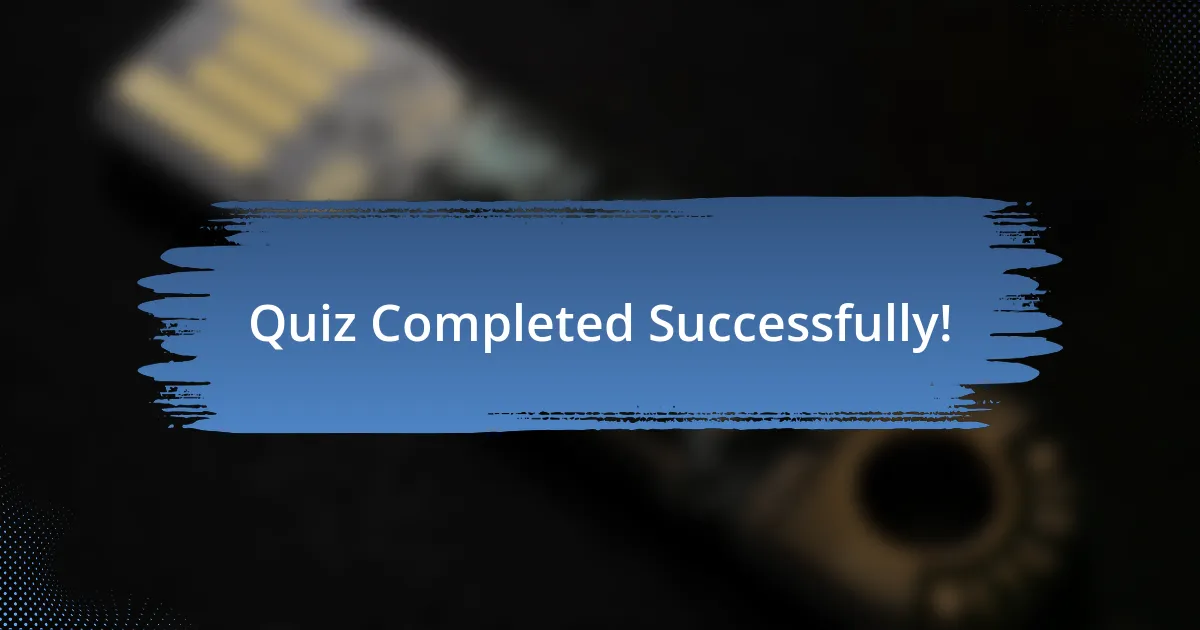 Quiz Completed Successfully!