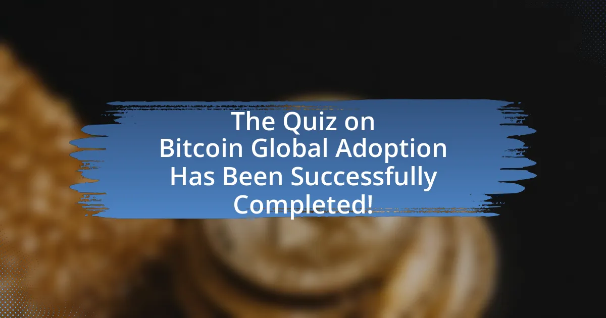 The Quiz on Bitcoin Global Adoption Has Been Successfully Completed!