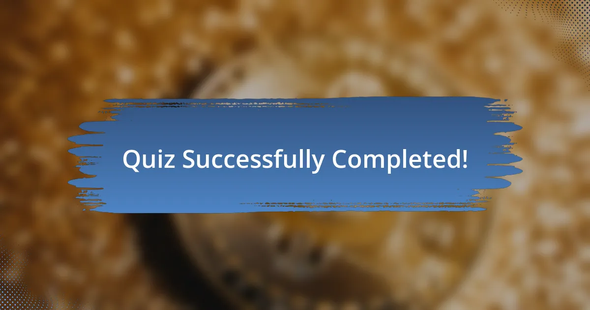 Quiz Successfully Completed!